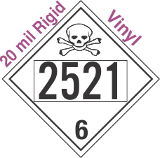Poison Toxic Class 6.1 UN2521 20mil Rigid Vinyl DOT Placard