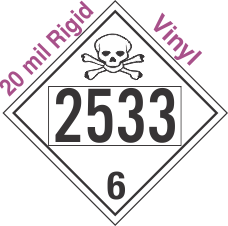 Poison Toxic Class 6.1 UN2533 20mil Rigid Vinyl DOT Placard