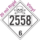 Poison Toxic Class 6.1 UN2558 20mil Rigid Vinyl DOT Placard
