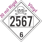 Poison Toxic Class 6.1 UN2567 20mil Rigid Vinyl DOT Placard