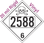 Poison Toxic Class 6.1 UN2588 20mil Rigid Vinyl DOT Placard