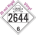Poison Toxic Class 6.1 UN2644 20mil Rigid Vinyl DOT Placard