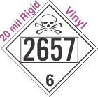 Poison Toxic Class 6.1 UN2657 20mil Rigid Vinyl DOT Placard