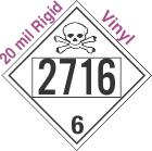 Poison Toxic Class 6.1 UN2716 20mil Rigid Vinyl DOT Placard