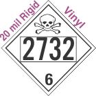 Poison Toxic Class 6.1 UN2732 20mil Rigid Vinyl DOT Placard