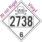 Poison Toxic Class 6.1 UN2738 20mil Rigid Vinyl DOT Placard