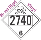 Poison Toxic Class 6.1 UN2740 20mil Rigid Vinyl DOT Placard