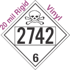 Poison Toxic Class 6.1 UN2742 20mil Rigid Vinyl DOT Placard