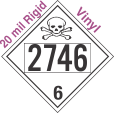 Poison Toxic Class 6.1 UN2746 20mil Rigid Vinyl DOT Placard