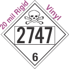 Poison Toxic Class 6.1 UN2747 20mil Rigid Vinyl DOT Placard