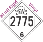 Poison Toxic Class 6.1 UN2775 20mil Rigid Vinyl DOT Placard