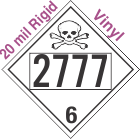 Poison Toxic Class 6.1 UN2777 20mil Rigid Vinyl DOT Placard