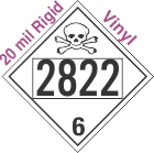 Poison Toxic Class 6.1 UN2822 20mil Rigid Vinyl DOT Placard