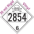 Poison Toxic Class 6.1 UN2854 20mil Rigid Vinyl DOT Placard
