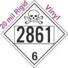 Poison Toxic Class 6.1 UN2861 20mil Rigid Vinyl DOT Placard
