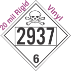 Poison Toxic Class 6.1 UN2937 20mil Rigid Vinyl DOT Placard