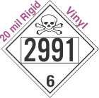 Poison Toxic Class 6.1 UN2991 20mil Rigid Vinyl DOT Placard