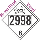 Poison Toxic Class 6.1 UN2998 20mil Rigid Vinyl DOT Placard