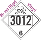 Poison Toxic Class 6.1 UN3012 20mil Rigid Vinyl DOT Placard