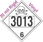 Poison Toxic Class 6.1 UN3013 20mil Rigid Vinyl DOT Placard