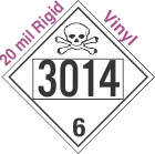Poison Toxic Class 6.1 UN3014 20mil Rigid Vinyl DOT Placard