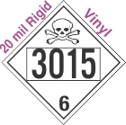 Poison Toxic Class 6.1 UN3015 20mil Rigid Vinyl DOT Placard