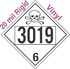 Poison Toxic Class 6.1 UN3019 20mil Rigid Vinyl DOT Placard