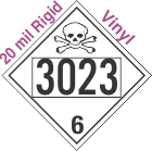 Poison Toxic Class 6.1 UN3023 20mil Rigid Vinyl DOT Placard