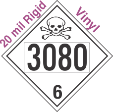 Poison Toxic Class 6.1 UN3080 20mil Rigid Vinyl DOT Placard