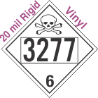 Poison Toxic Class 6.1 UN3277 20mil Rigid Vinyl DOT Placard