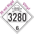 Poison Toxic Class 6.1 UN3280 20mil Rigid Vinyl DOT Placard