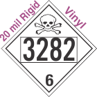 Poison Toxic Class 6.1 UN3282 20mil Rigid Vinyl DOT Placard