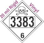Poison Toxic Class 6.1 UN3383 20mil Rigid Vinyl DOT Placard