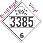 Poison Toxic Class 6.1 UN3385 20mil Rigid Vinyl DOT Placard