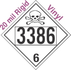 Poison Toxic Class 6.1 UN3386 20mil Rigid Vinyl DOT Placard