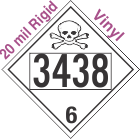 Poison Toxic Class 6.1 UN3438 20mil Rigid Vinyl DOT Placard