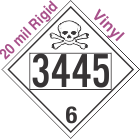 Poison Toxic Class 6.1 UN3445 20mil Rigid Vinyl DOT Placard