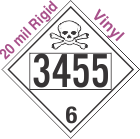 Poison Toxic Class 6.1 UN3455 20mil Rigid Vinyl DOT Placard