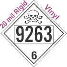 Poison Toxic Class 6.1 UN9263 20mil Rigid Vinyl DOT Placard