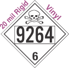 Poison Toxic Class 6.1 UN9264 20mil Rigid Vinyl DOT Placard