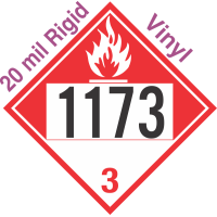 Combustible Class 3 UN1173 20mil Rigid Vinyl DOT Placard