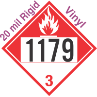 Combustible Class 3 UN1179 20mil Rigid Vinyl DOT Placard