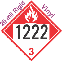 Combustible Class 3 UN1222 20mil Rigid Vinyl DOT Placard