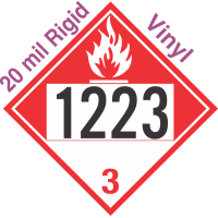 Combustible Class 3 UN1223 20mil Rigid Vinyl DOT Placard