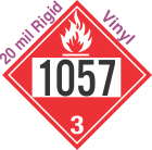 Flammable Class 3 UN1057 20mil Rigid Vinyl DOT Placard