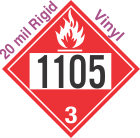 Flammable Class 3 UN1105 20mil Rigid Vinyl DOT Placard