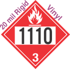 Flammable Class 3 UN1110 20mil Rigid Vinyl DOT Placard