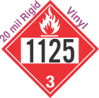 Flammable Class 3 UN1125 20mil Rigid Vinyl DOT Placard