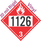 Flammable Class 3 UN1126 20mil Rigid Vinyl DOT Placard
