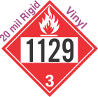 Flammable Class 3 UN1129 20mil Rigid Vinyl DOT Placard